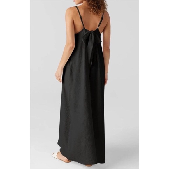 Sol Angeles New Gauzy Maxi Dress Black Size Xsmall /Small NWT cotton Flowy - Picture 2 of 13